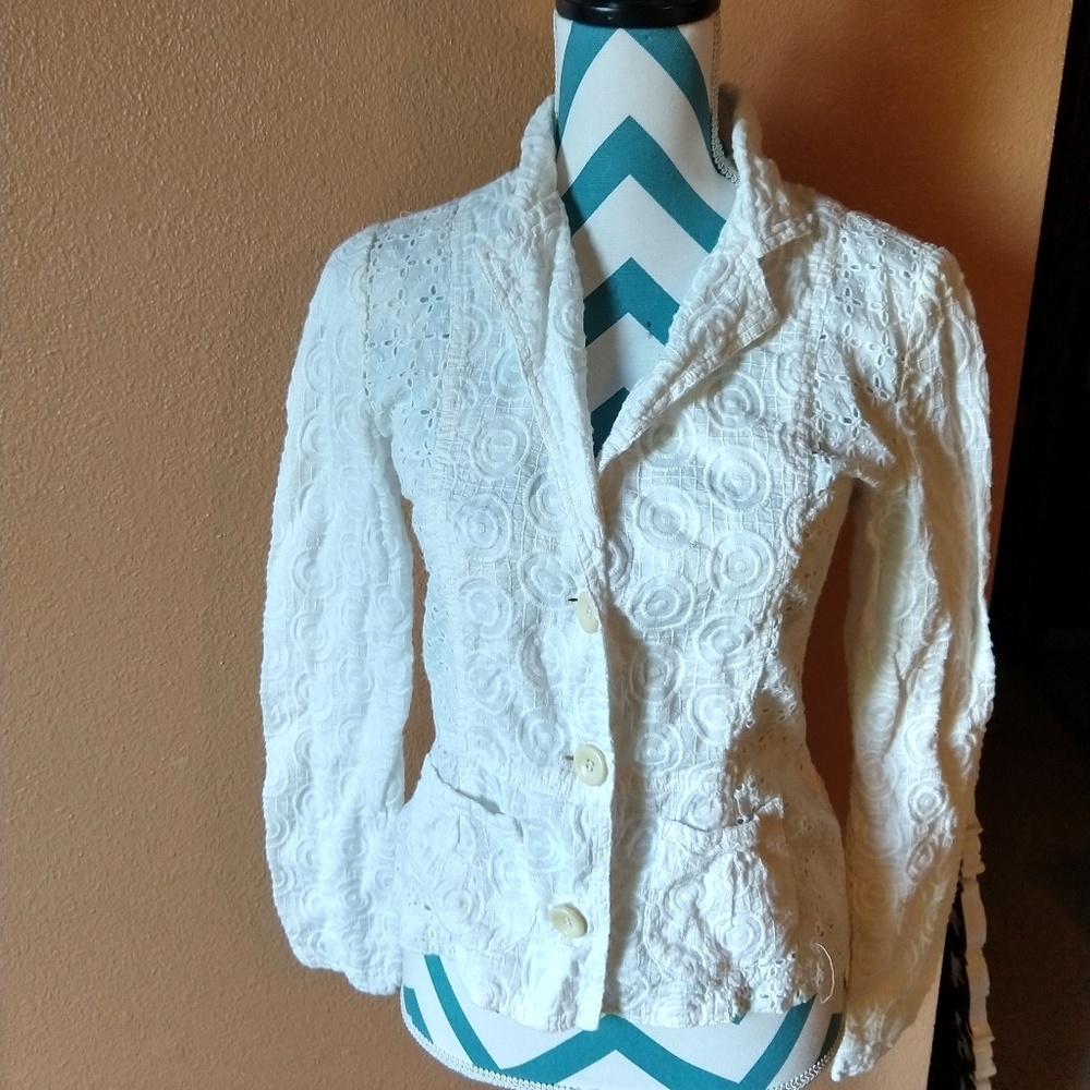 Johnny Was white blazer women's sz Small